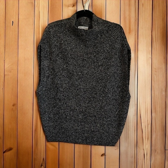 Michael Stars Los Angeles designer grey multi color sweater vest high neck L - Picture 1 of 9